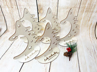 Weihnachtsbaumschmuck, Tannenbaum, Rohling, Dekoration aus Holz Mit Wunschgravur