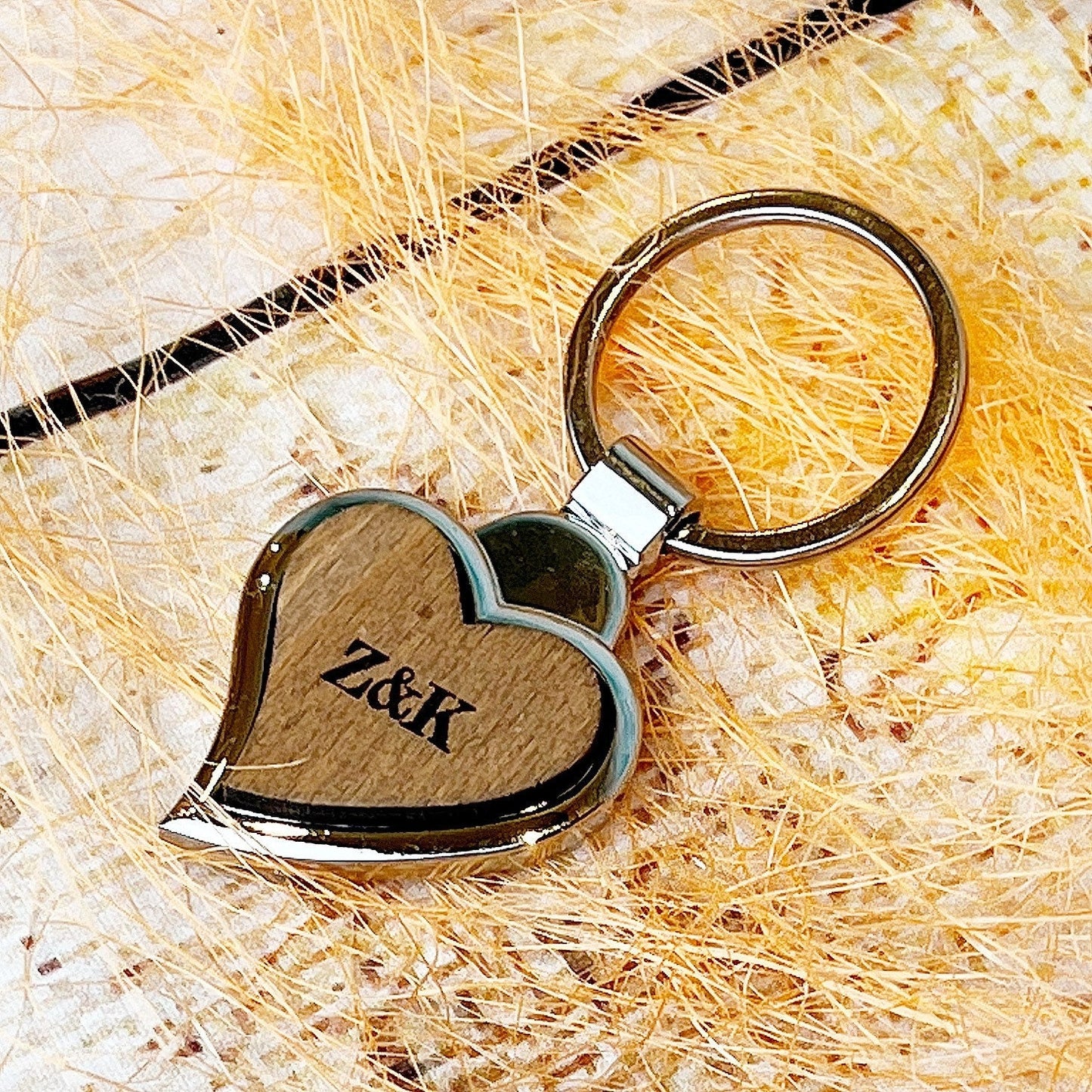 Schlüsselanhänger, Herzform, Wunschgravur, Geschenk personalisiert für jeden Anlass