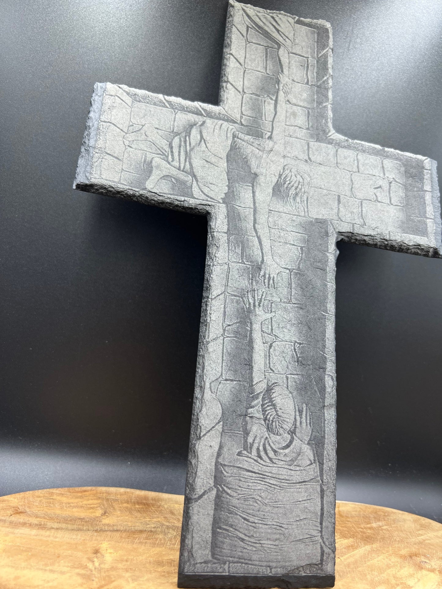 Personalisiertes Kreuz, Schiefer, Slate Memorial Kreuz, Erinnerungskreuz