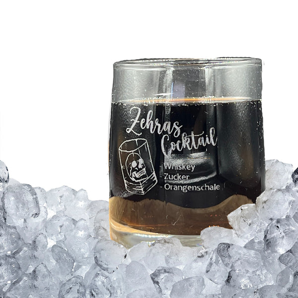 Whiskyglas mit Wunschgravur, Rezept Cocktail Gravur, Trinkglas, personalisierte Geschenke